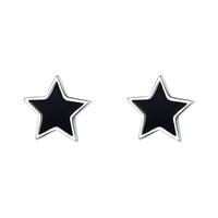 Image 3 of Blackstar Stud Silver Earrings