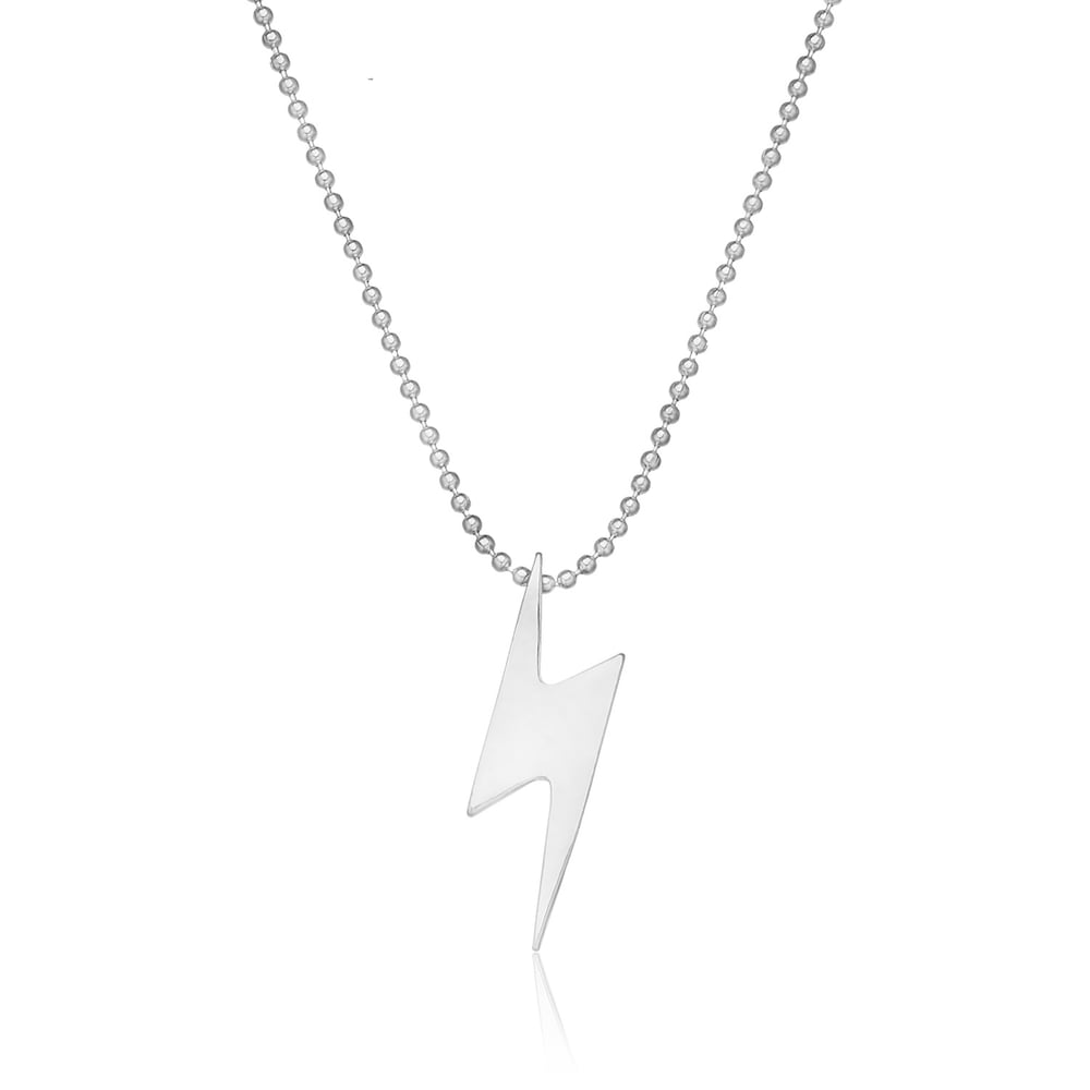 Lightning Bolt Necklace in Silver