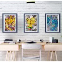 Image 1 of Pokemon Japanese Phoenix prints, set of 3, A4 sized. Legendary birds.