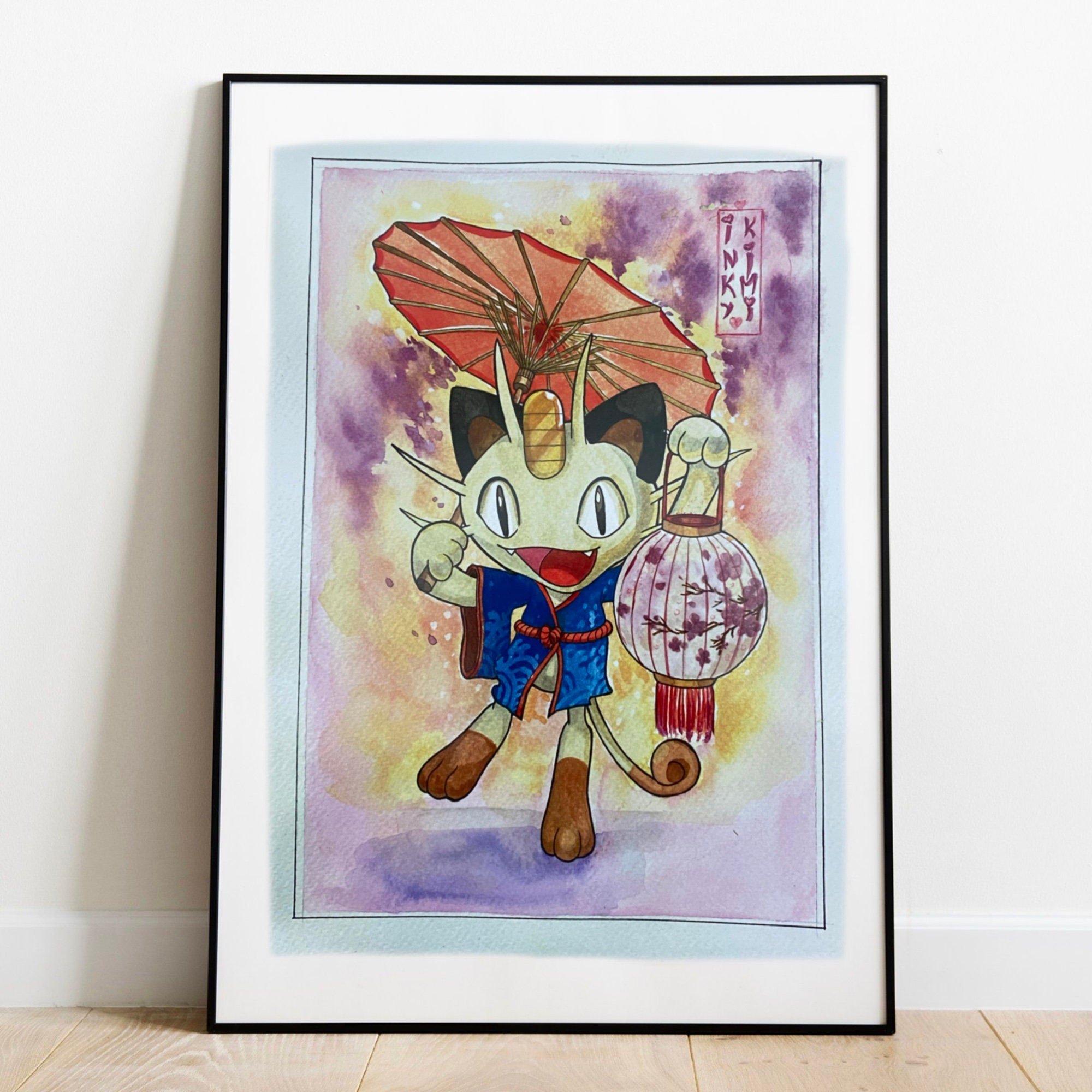 Meowth Pokemon art print. Pokemon fan art. Pokemon wall decor. | Inky Kimi Art Meowth Pokemon art print. Pokemon fan art. Pokemon wall decor. | Inky Kimi Art