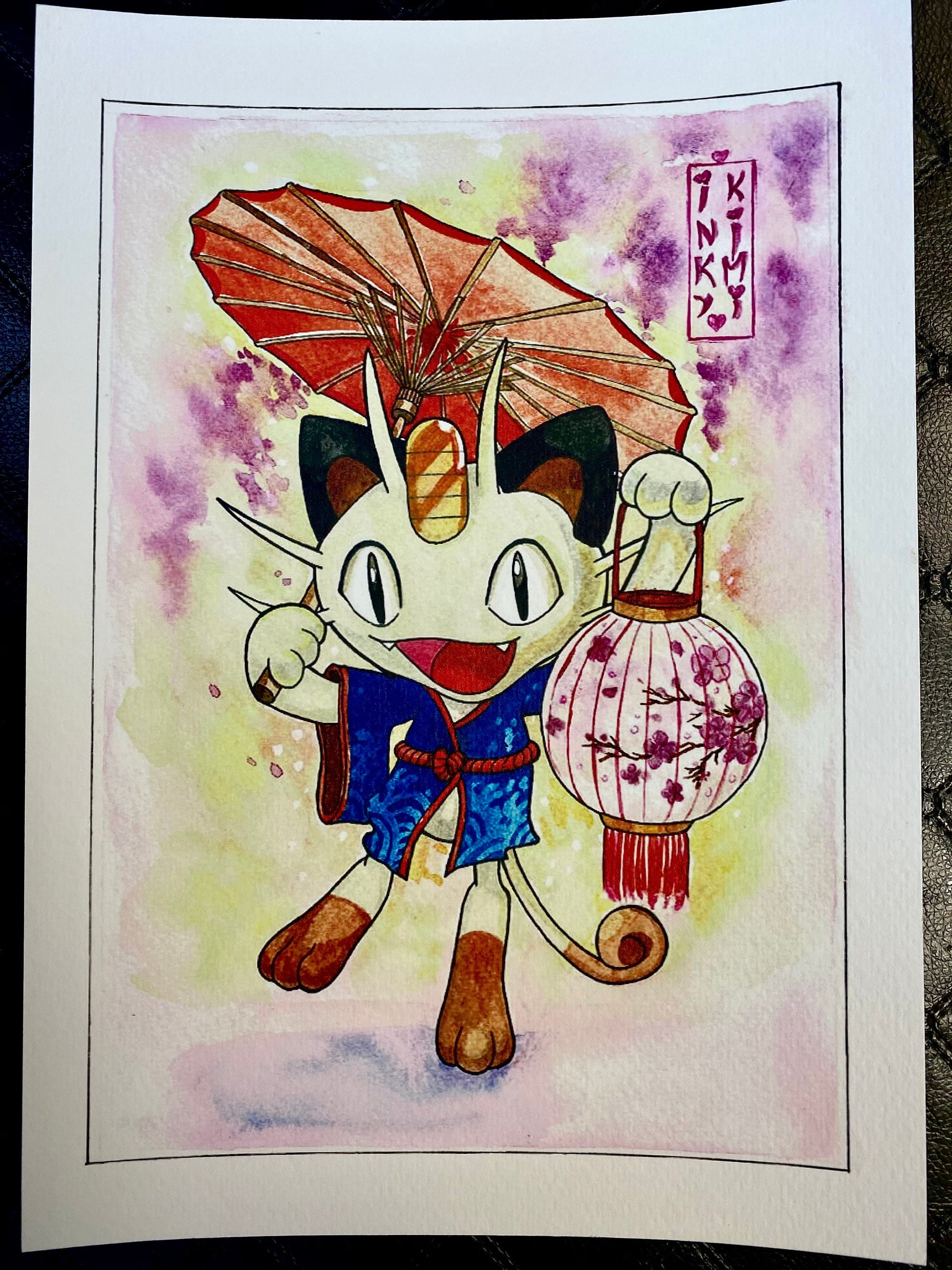 Meowth Pokemon art print. Pokemon fan art. Pokemon wall decor. | Inky Kimi Art Meowth Pokemon art print. Pokemon fan art. Pokemon wall decor. | Inky Kimi Art