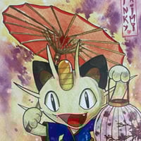 Image 4 of Meowth Pokemon art print. Pokemon fan art. Pokemon wall decor.