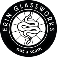 Image 4 of Erin Glassworks Logo Sticker (Joke & Real)