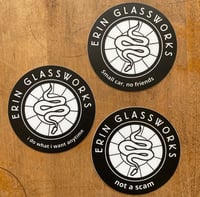 Image 2 of Erin Glassworks Logo Sticker (Joke & Real)