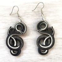 Image 1 of Black Snake Earrings