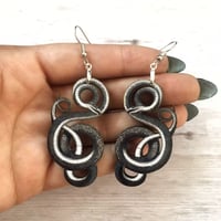 Image 2 of Black Snake Earrings