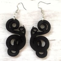 Image 3 of Black Snake Earrings