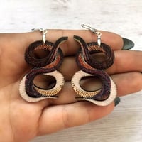 Image 2 of Rainbow Snake Earrings