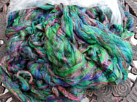 Image 2 of Sari Silk Blend No. 9 in roving/top form - 2.62 ounces - WHOLESALE