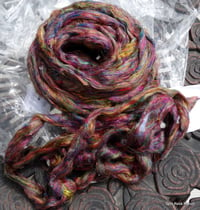Image 1 of Sari Silk Blend No. 1 in roving/top form - by the ounce - WHOLESALE