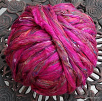 Image 2 of Sari Silk Blend No. 7 in roving/top form - by the ounce - WHOLESALE