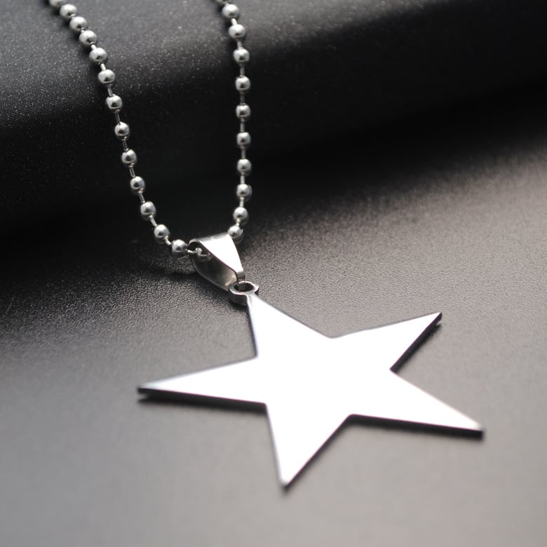 Star Pendant and Chain Stainless Steel