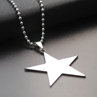 Image 3 of Star Pendant and Chain Stainless Steel