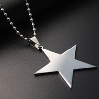 Image 2 of Star Pendant and Chain Stainless Steel