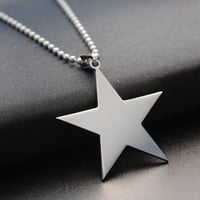 Image 1 of Star Pendant and Chain Stainless Steel