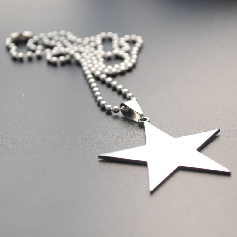 Star Pendant and Chain Stainless Steel