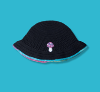 Image 2 of Groovy Mushroom Crochet Bucket Hat 