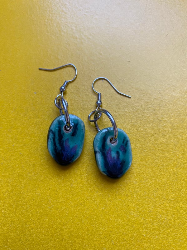 Image of Blue Flame Earrings