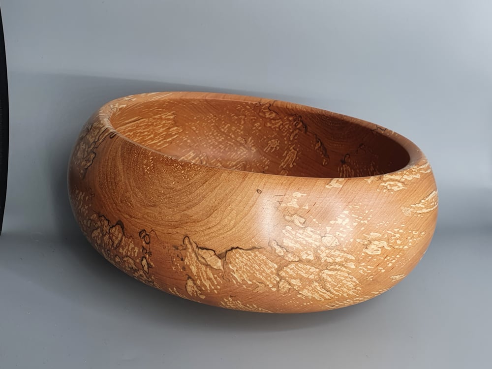Image of Large spalted alder turned bowl 