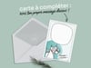 Carte postale à compléter “Message important – chat”