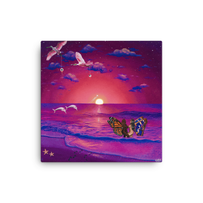 Meet you at sunset canvas