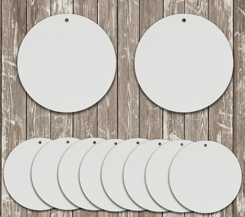 5 Pack, Round Circle Earring Sublimation Blanks