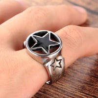 Image 5 of Blackstar Stainless Steel Mens Ring 