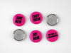 I'M PRO PRONOUNS 4 Badge pack (Neon pink)