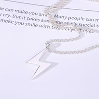Image 5 of Silver Lightning Bolt Pendant and chain