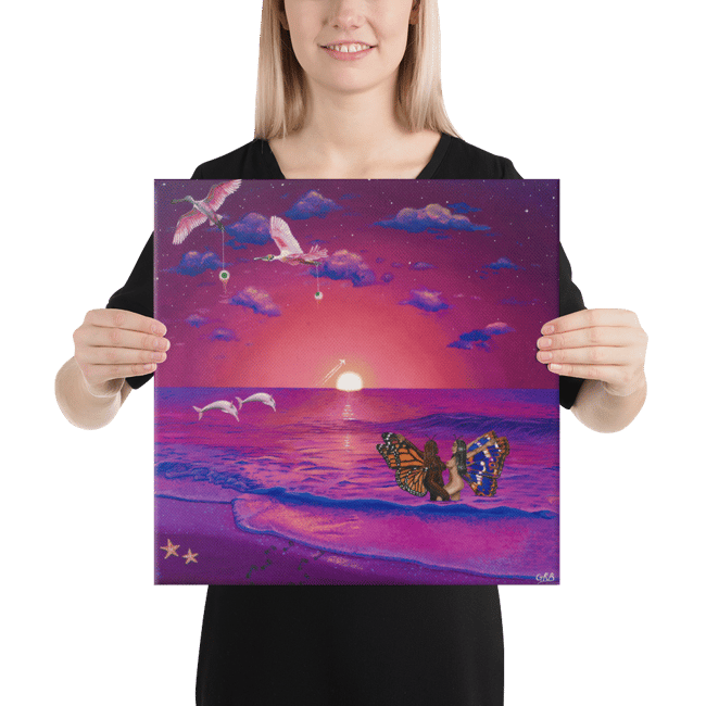 Meet you at sunset canvas