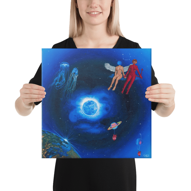 Once in a blue moon canvas