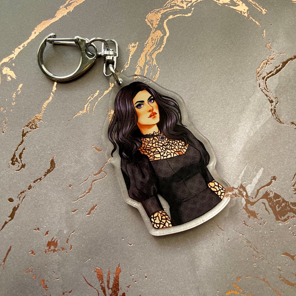 witcher acrylic keychains