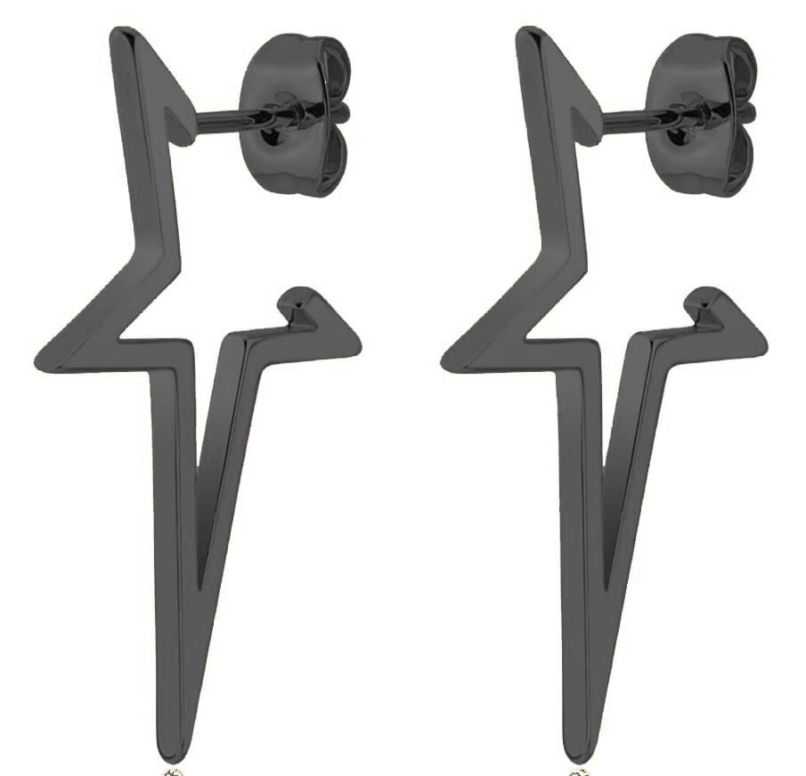 Lightning Bolt and Star Earrings