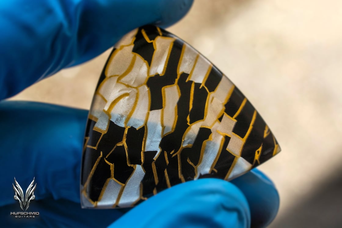 Image of 3mm 'Obsi-Rutile-Quartz' plectrums