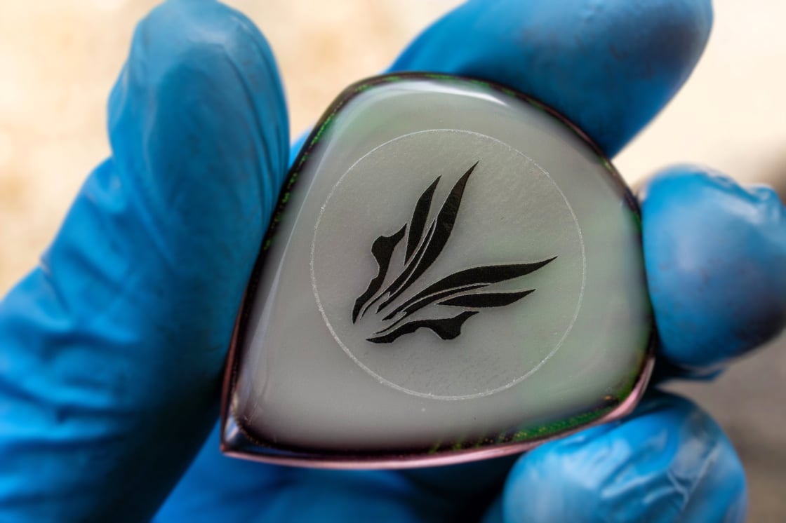 Image of Limited edition: 6mm 'Alien Riffing' plectrum 👽
