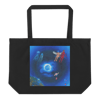 Once in a blue moon large tote bag