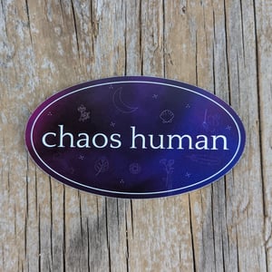 Image of Chaos Human vinyl indoor/outdoor sticker