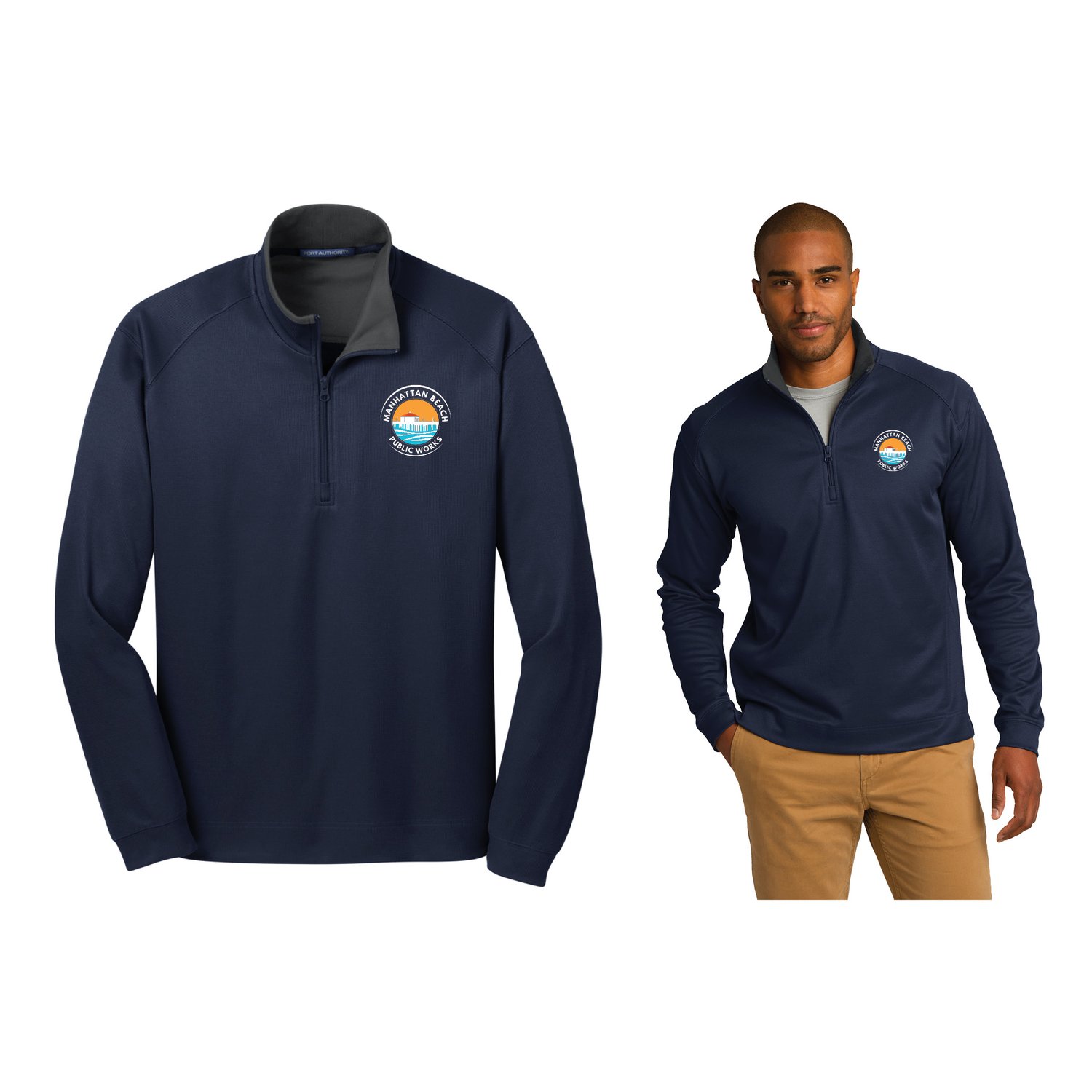 Image of MENS 1/4 ZIP- PUBLIC WORKS