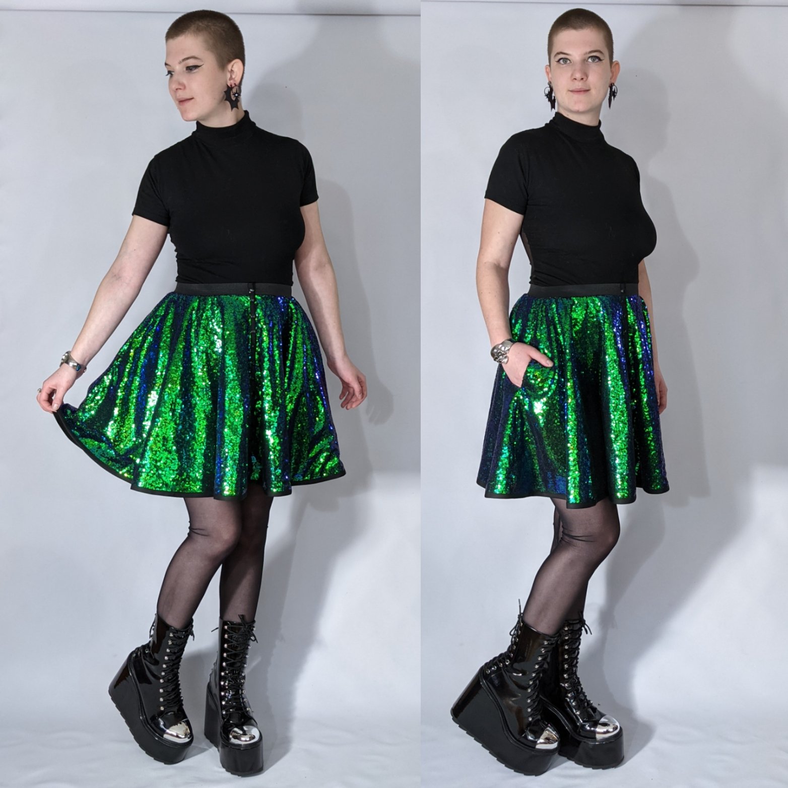 Sequin Skater Skirt