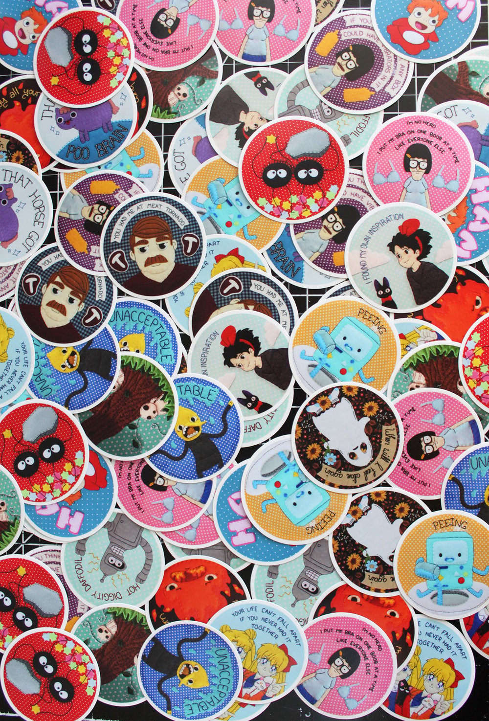 Kodama Embroidery Hoop Stickers