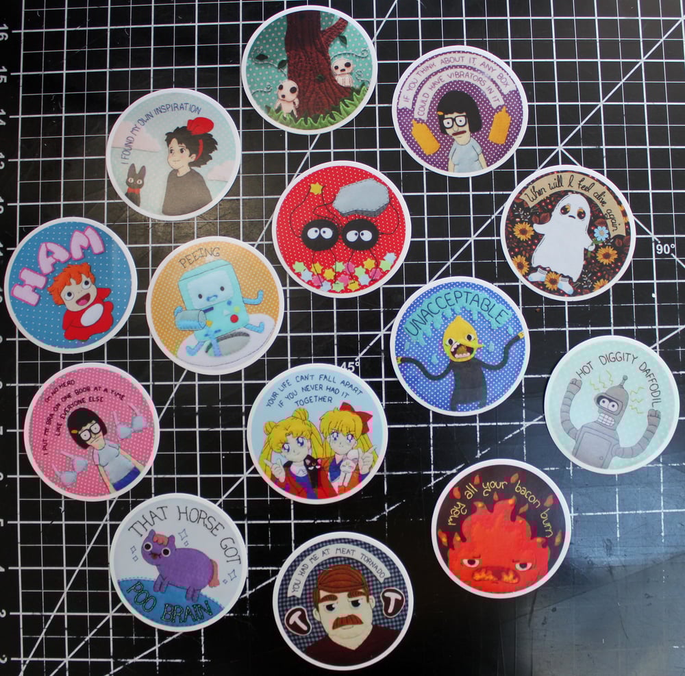Kodama Embroidery Hoop Stickers