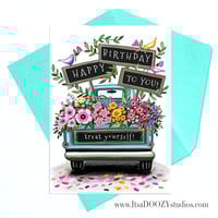 Image 1 of Happy Birthday Flower Truck
