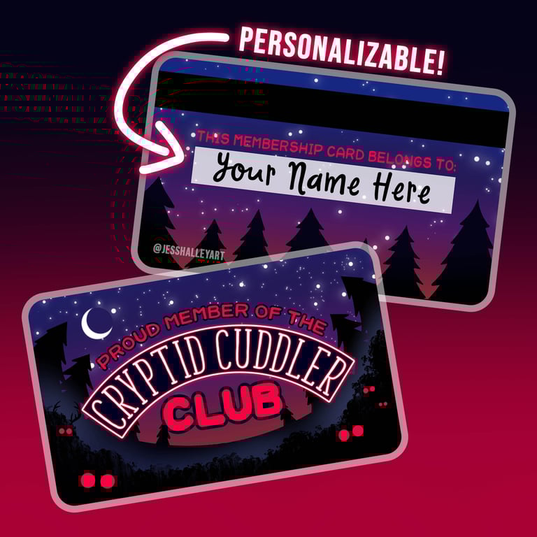Cryptid Cuddler Club Card