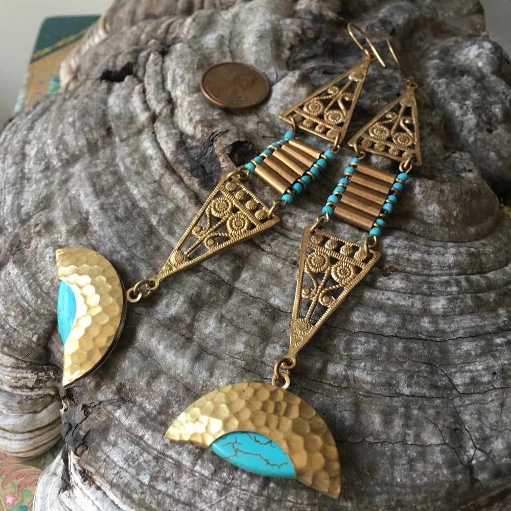 Image of Turquoise Pendulum Earrings