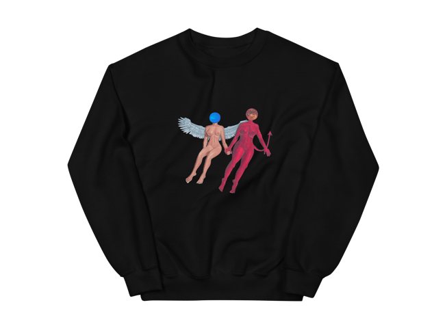 Angel devil sweatshirt hotsell
