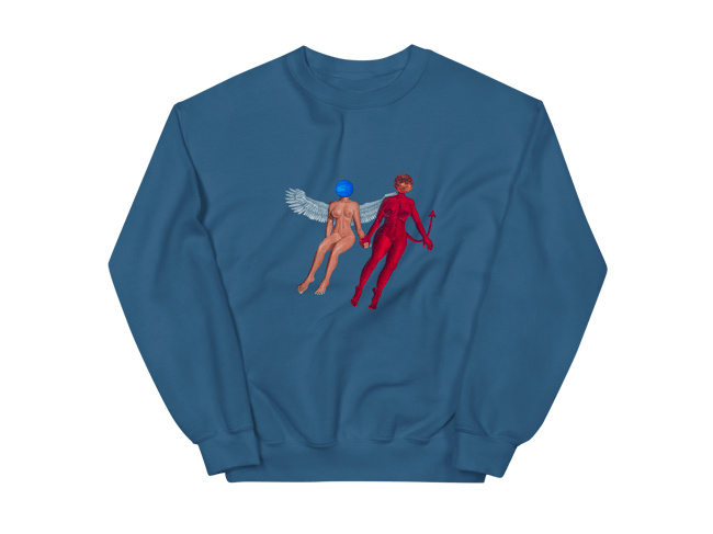 Angel devil sweatshirt hotsell