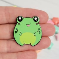 Image 3 of Clover the Frog Hard Enamel Pin