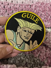 Image 1 of Guile - Retro Street Fighter 3.5 inch wide iron on patch