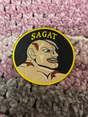 Sagat - Retro Street Fighter 3.5 inch wide iron on patch