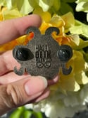 2 Inch Bisexual Pride Octopus enamel pin - Black Nickel